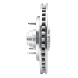 Ford F-150 Brake Rotor (1) - Front Right - R1 Concepts - Drilled & Slotted - Silver - `97-`00